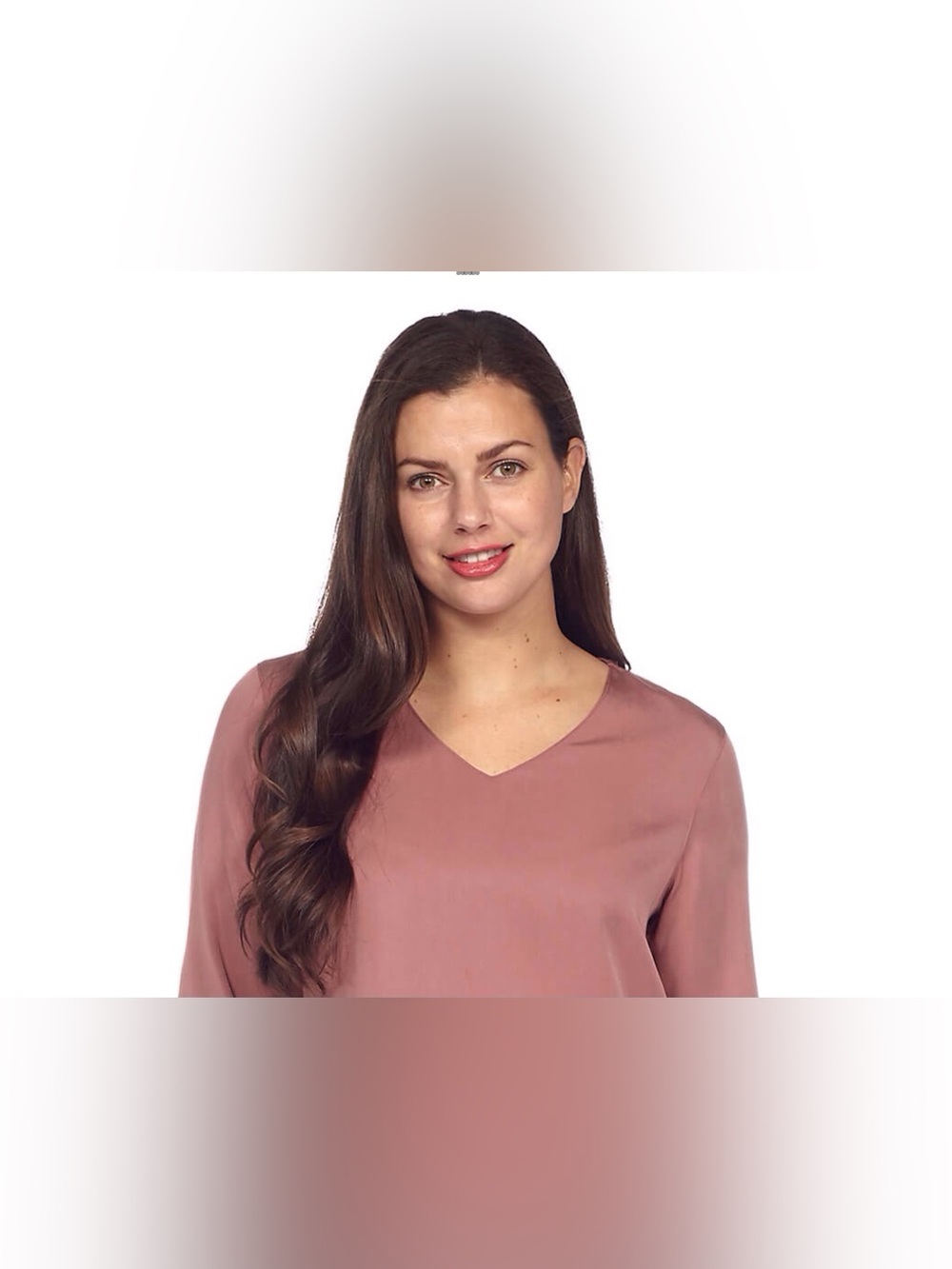 DKR Apparel Lyocell Tulip Hem Tunic Top-Rose - Picture 2 of 8
